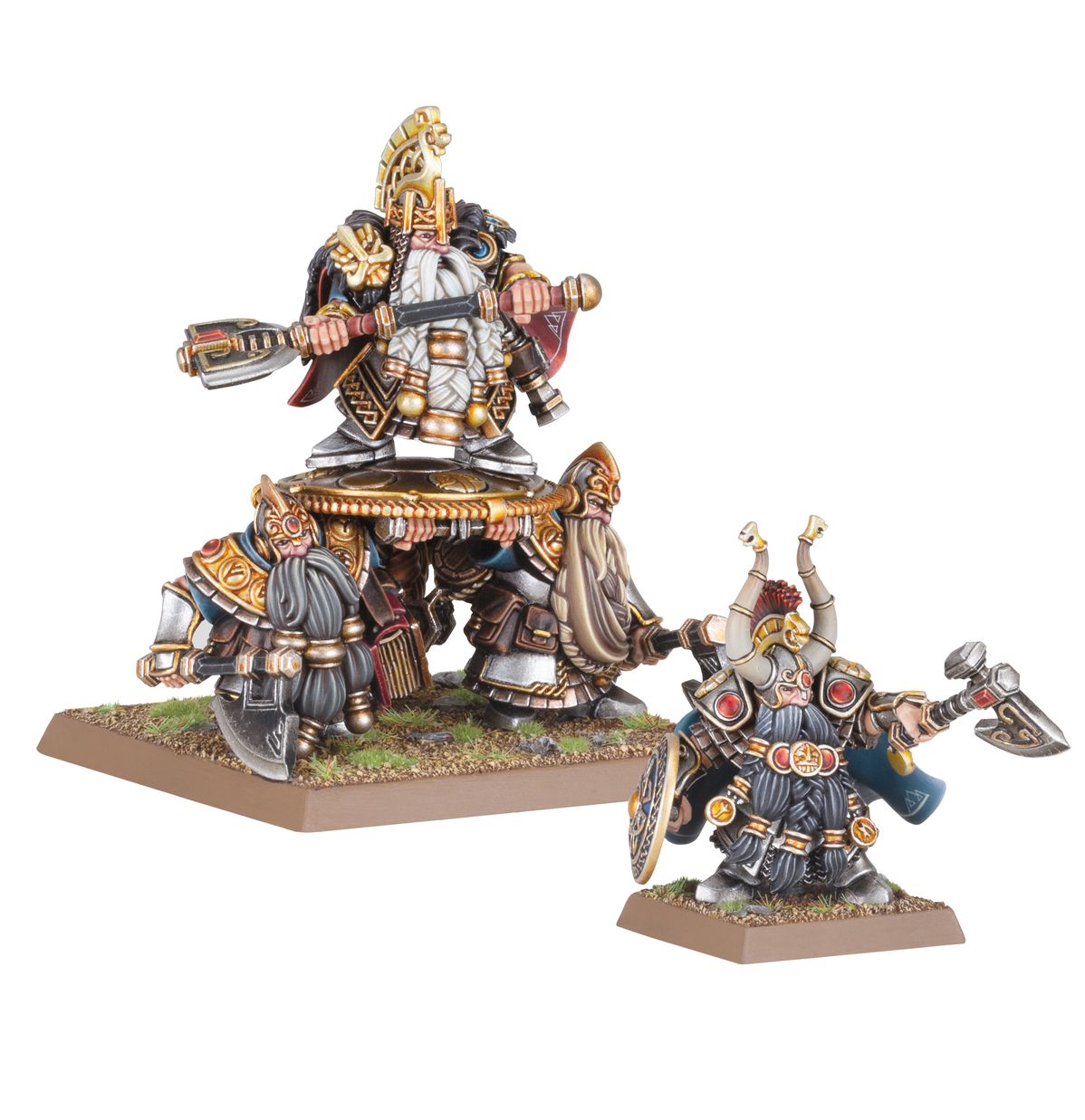Image of DWARF/M/H: DWARF LORDS W/SHIELDBEARERS Warhammer product