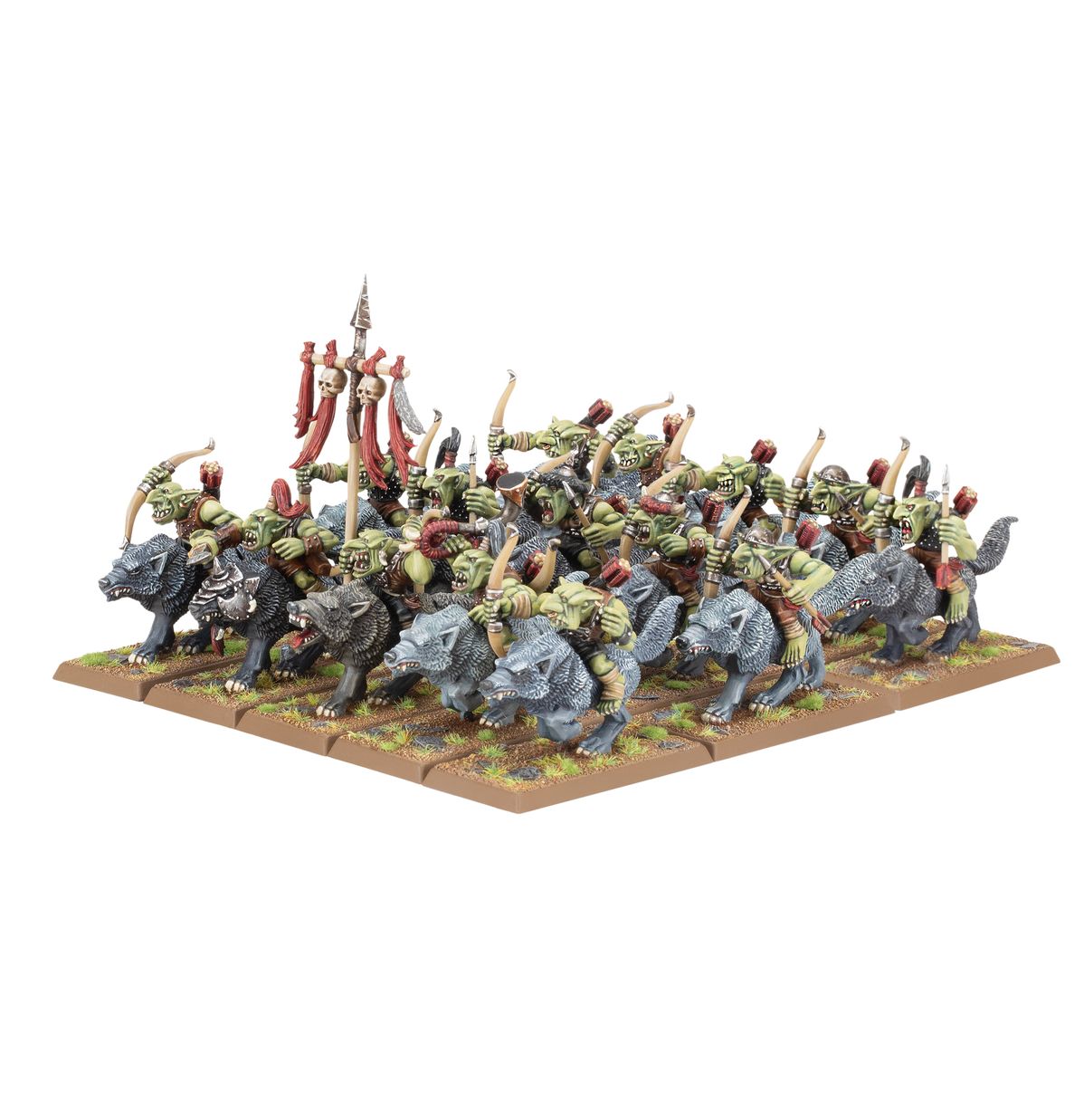 Image of O&G TRIBES: GOBLIN WOLF RIDER MOB Warhammer product